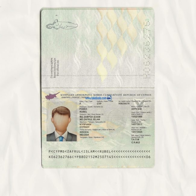 Cyprus Passport psd template | Amazing Tools