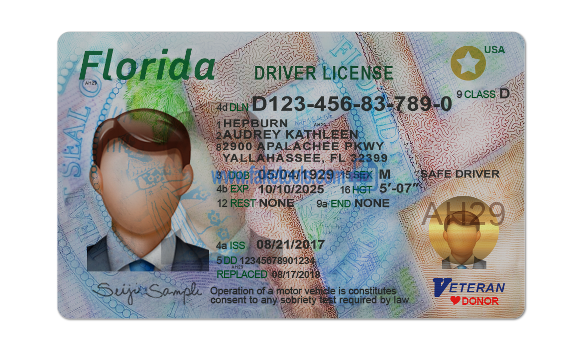 Florida driver license Psd Template | Amazing Tools
