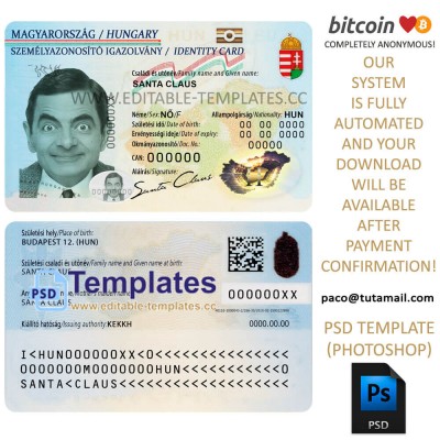 Hungary ID Card Psd Template | Amazing Tools