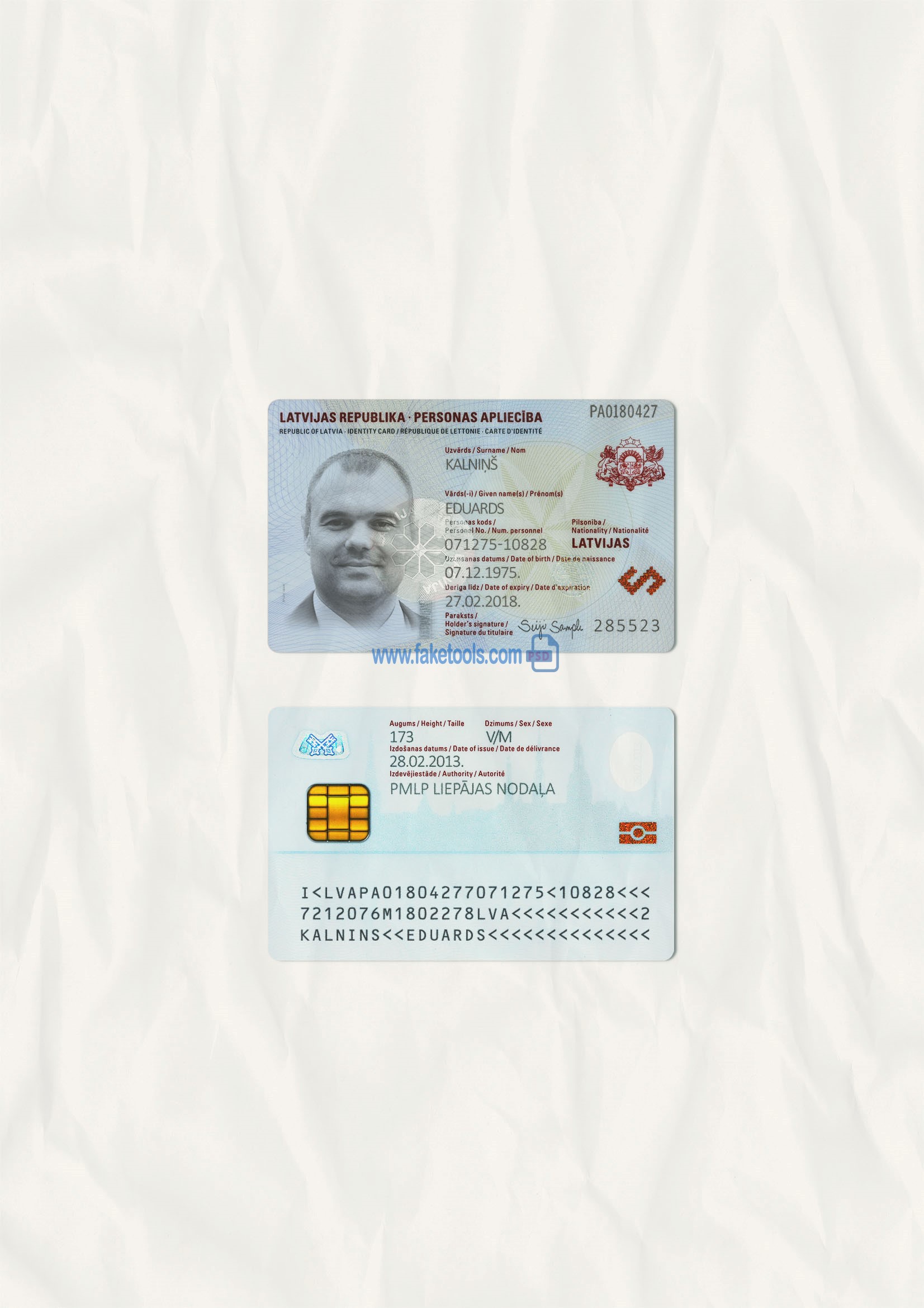 Latvia ID Card Psd Template | Amazing Tools